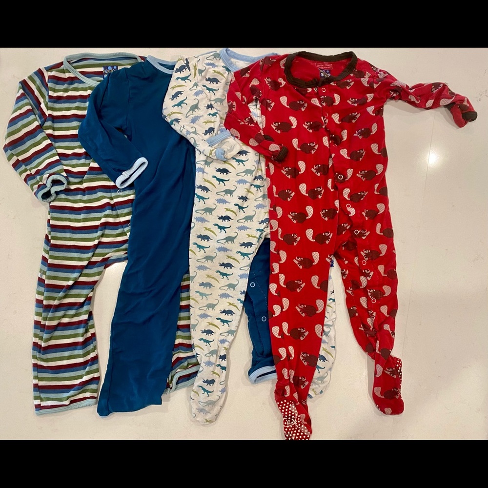 Boys pajama lot - KickeePants, Parade Organics, Hanna Andersson - various sizes